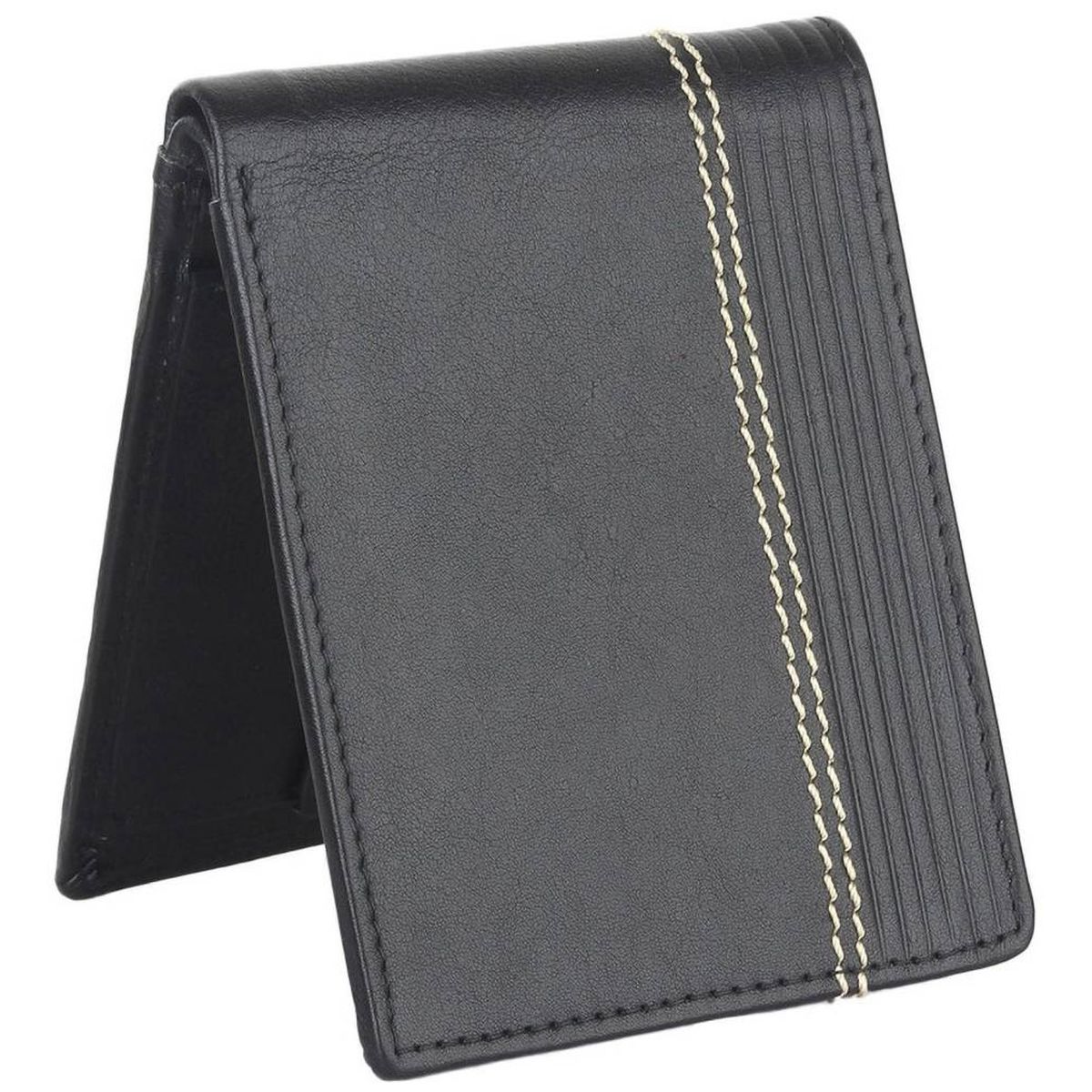 Craftwood Men Genuine Leather 3 Slots Wallet, DI934410, Black