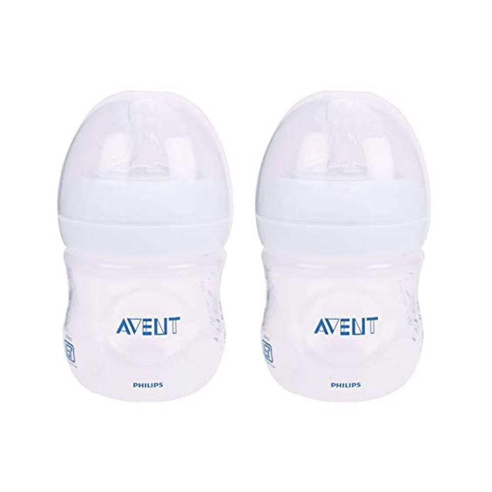 Philips Avent Natural Feeding Bottle, 125 Ml, Pack Of 2 - Clear