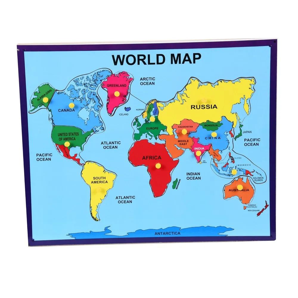 Ijarp Fine Wooden World Map Puzzle