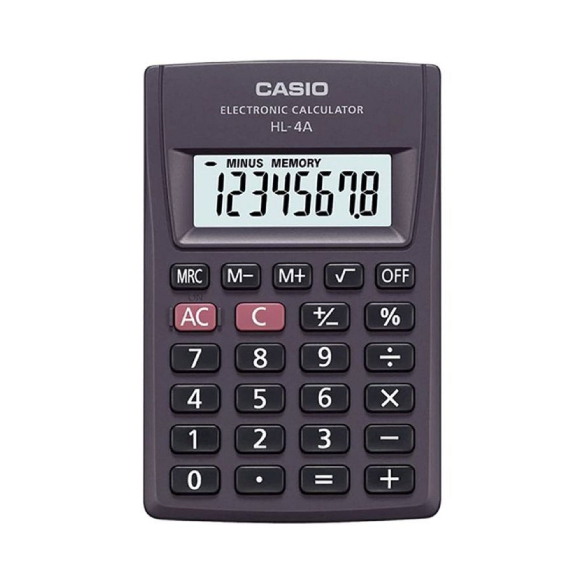 Casio Portable 8-Digit Mini Calculator, Multicolor