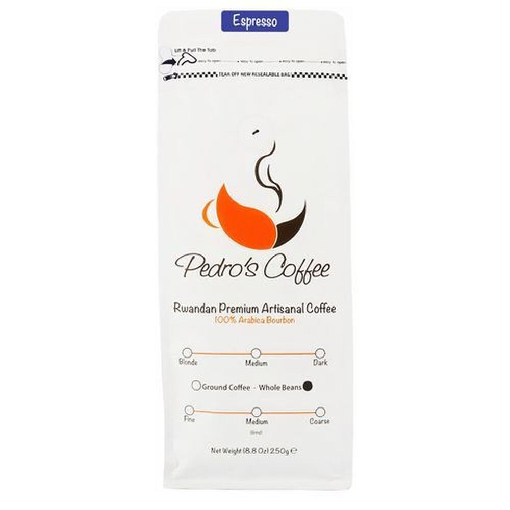 Pedro's Filter Roast Coffee, Whole Beans, 250g