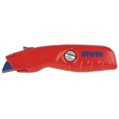 Irwin Self Retracting Utility Knife, Red