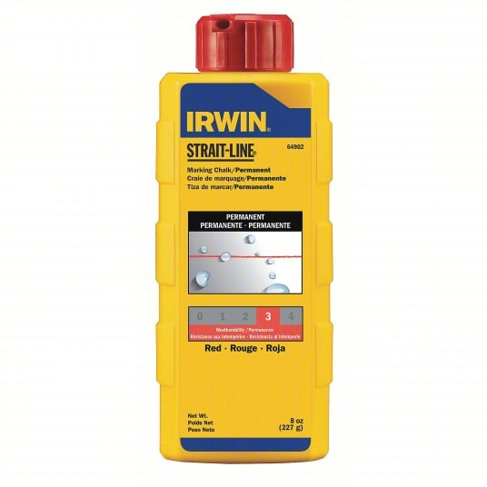 Irwin Permanent Marking Chalk Refill, Red, 227g