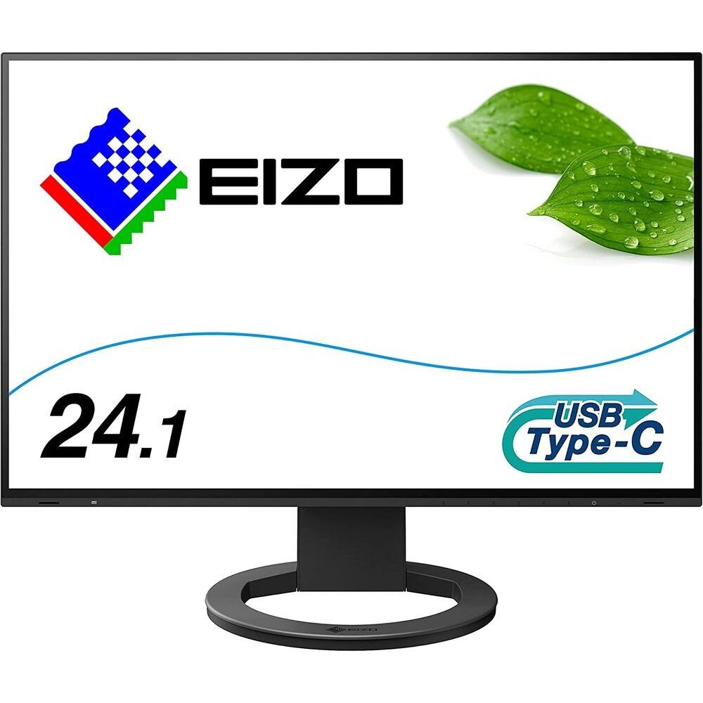 Eizo FlexScan Frameless Monitor, EV2485-BK, 24.1 Inch, Black