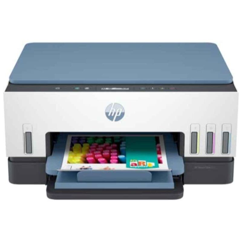 Hp All-In-One Smart Tank WiFi Duplexer Printer, 675, Blue and White