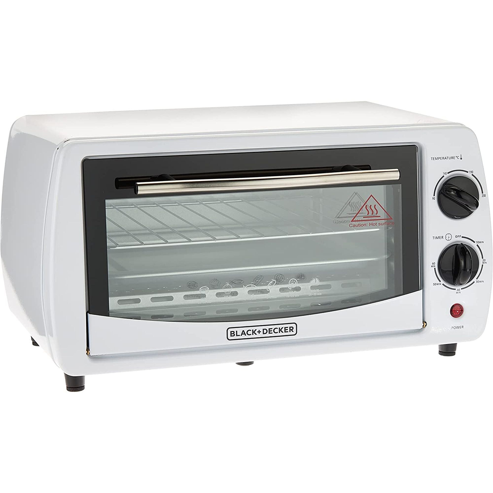 Black & Decker Toaster Oven With Double Glass, 800W, 9L