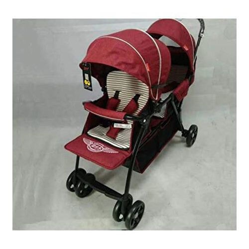 Two Seater Stroller with Shade, T2, Red