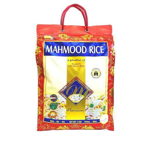 Mahmood Sella Basmati Rice Premium Pouch, 1121, 5kg, Pack of 4 - Carton