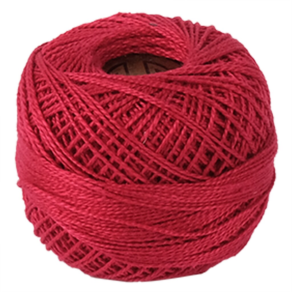 Crochet 95Y Cotton Yarn Thread Balls, Dark Red, Pack Of 100