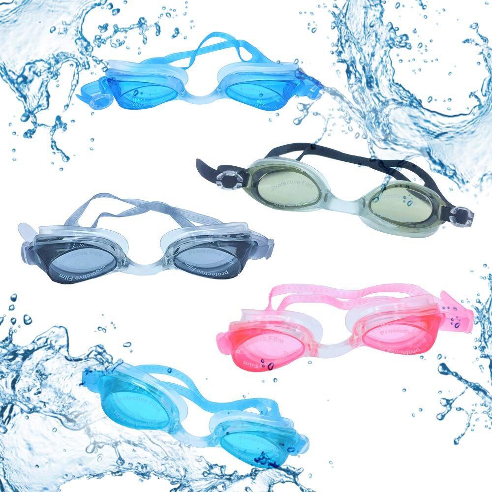 N.U.W.A Swim Goggles, 5 Pack Swimming Goggles for Adult Men Women Youth Kids Child, No Leaking Anti Fog UV 400 Protection Waterproof 180 Degree Clear Vision Triathlon Pool Goggles