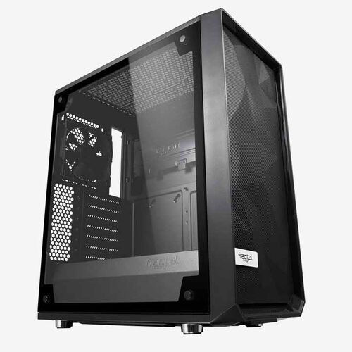 Fractal Design Meshify C Dark Tempered Glass PC Case, Black