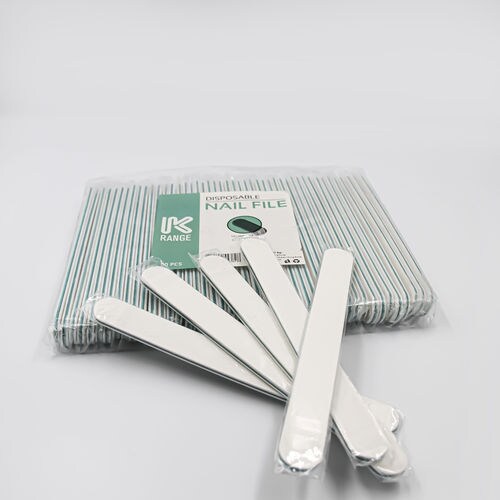 K Range Disposable Nail File, White, 80/150 Grit, Large, Carton of 50 Pack