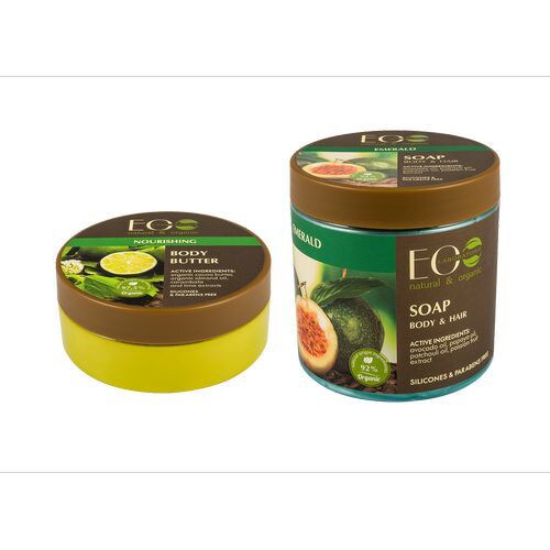 Nourishing Body Butter and Emerald Soap Set for Body and Hair, 716g