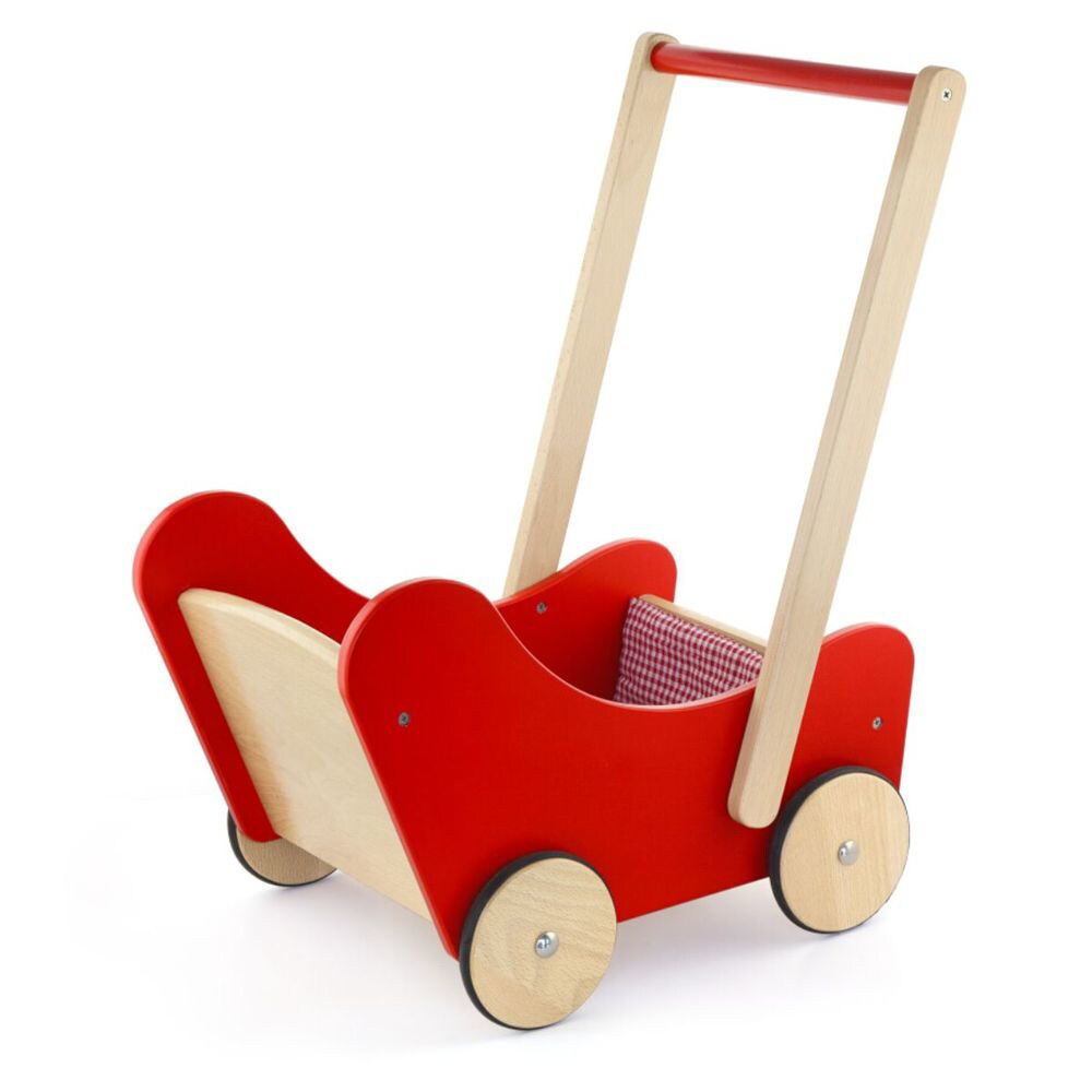 Viga Children's/Kids Wooden Red Doll's Buggy