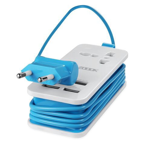 Zoook Portable Charging Station, White & Blue