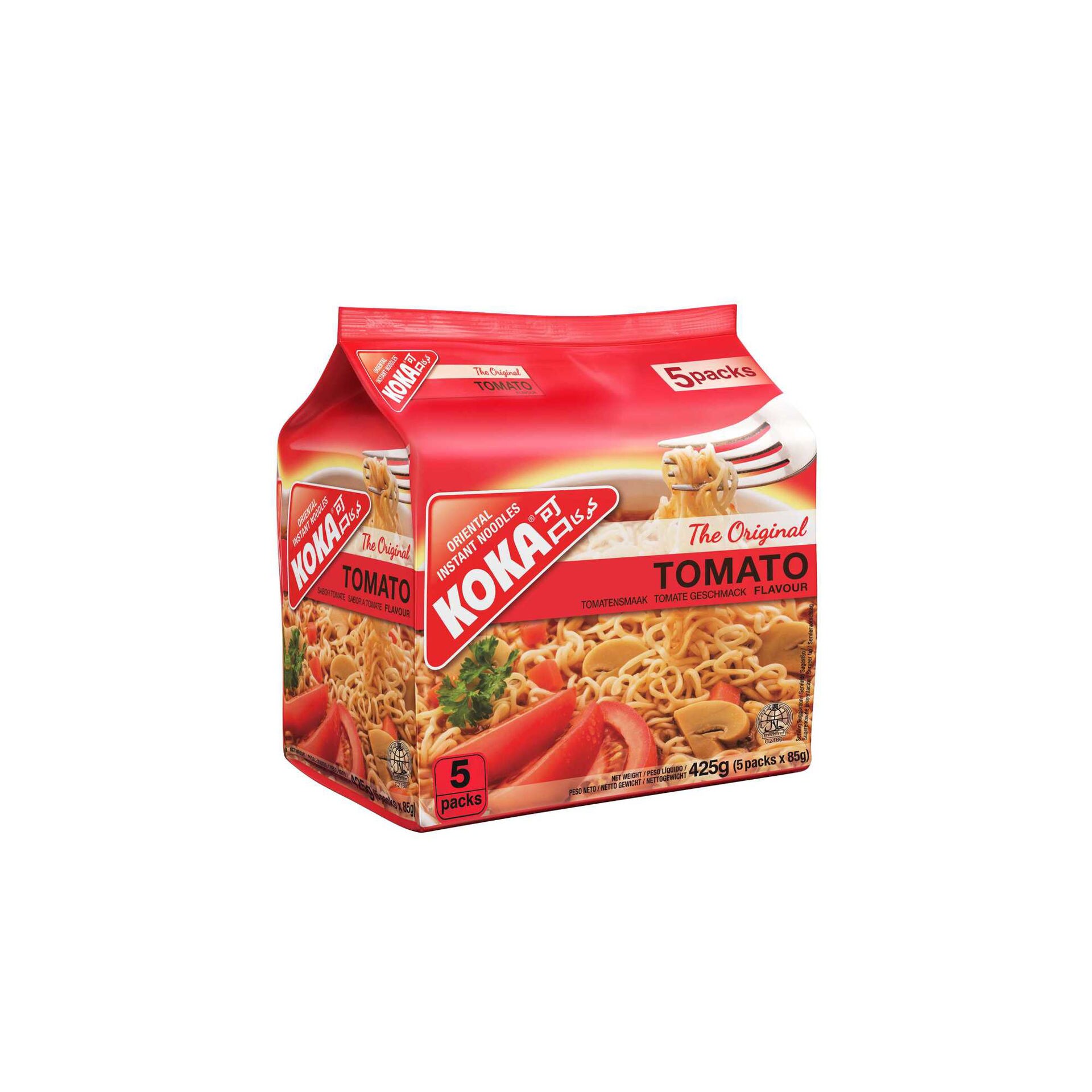 Koka Instant Noodles The Original Tomato Flavour, 5 x 85g