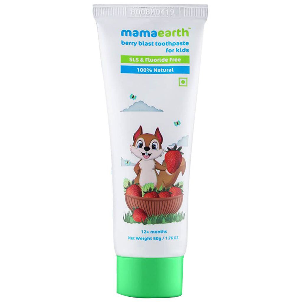 Mamaearth 100% Natural Strawberry Blast Kids Toothpaste, 50 gm