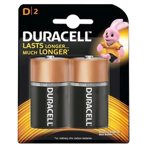 Duracell Dx2 Size Alkaline Battery, 96 Pcs