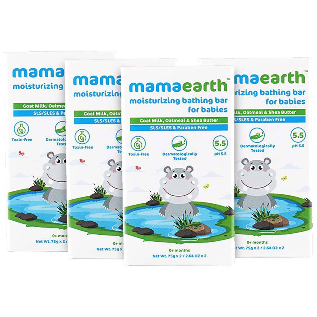 Mamaearth Moisturizing Bathing Bar, For Babies, Pack of 8
