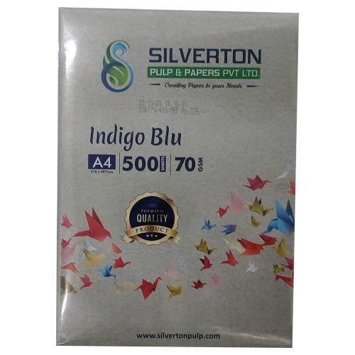 Silverton Copier Paper, Indigo-Blue, 70 GSM, A4 Size, 500-Piece, White