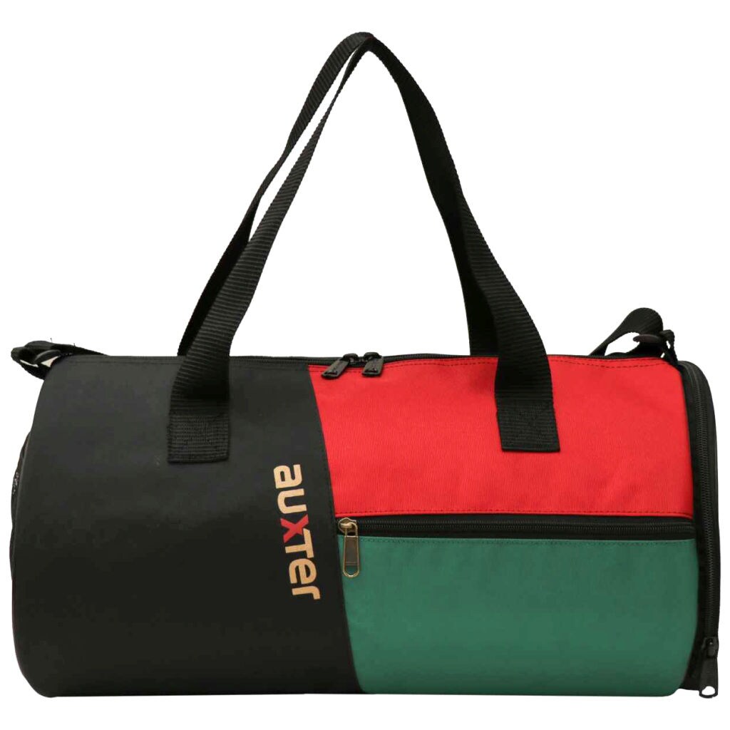 Auxter Premium Sports Duffel Gym Bag, Black & Green