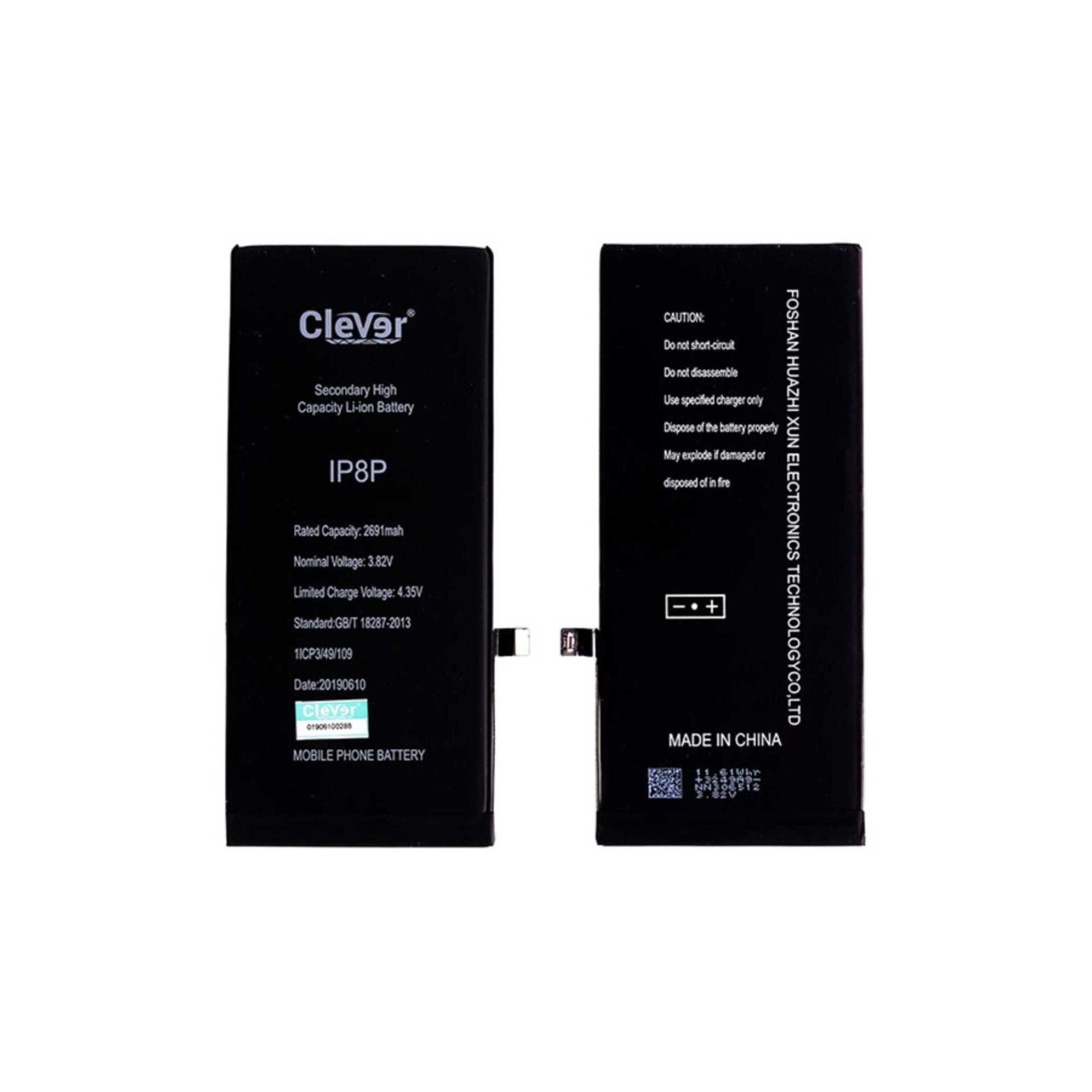 Clever 2915 Mah Replacement Battery for Apple Iphone 8+, Black