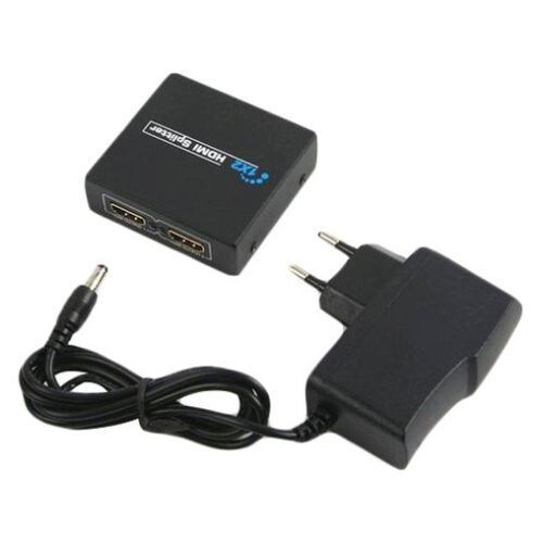 Divye HDMI Splitter, 1X2 with Power Adapter, One Input to Two Outputs