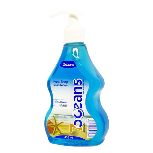 7Oceans Liquid Sea Breeze Hand Soap, 450ml, Carton of 12Pcs