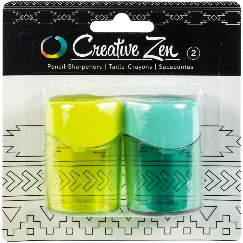 Creative Zen Pop Off Lid Pencil Sharpener, Pack Of 2