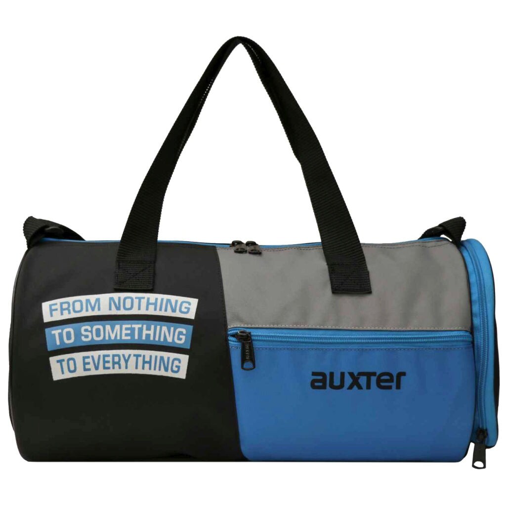 Auxter Premium Sports Duffel Gym Bag, Black & Blue