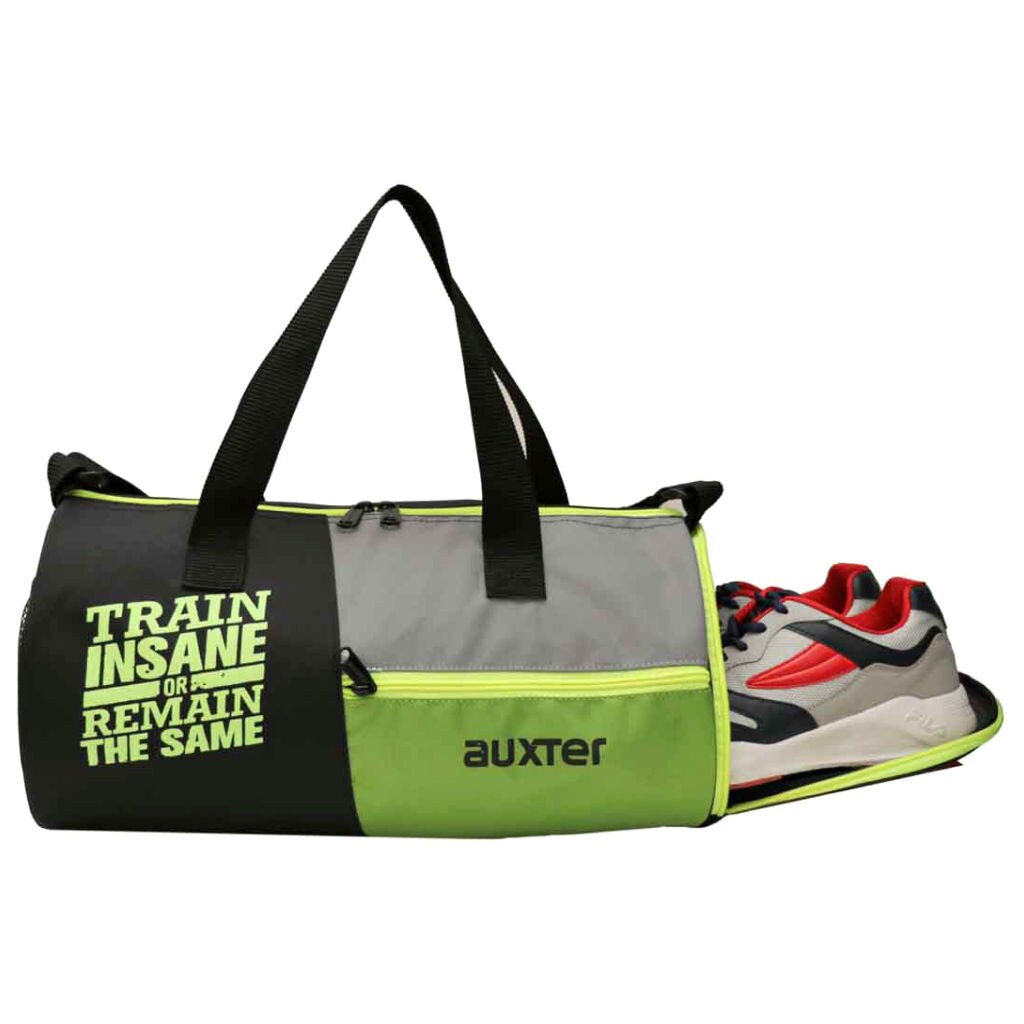 Auxter Premium Sports Duffel Gym Bag, Black & Green