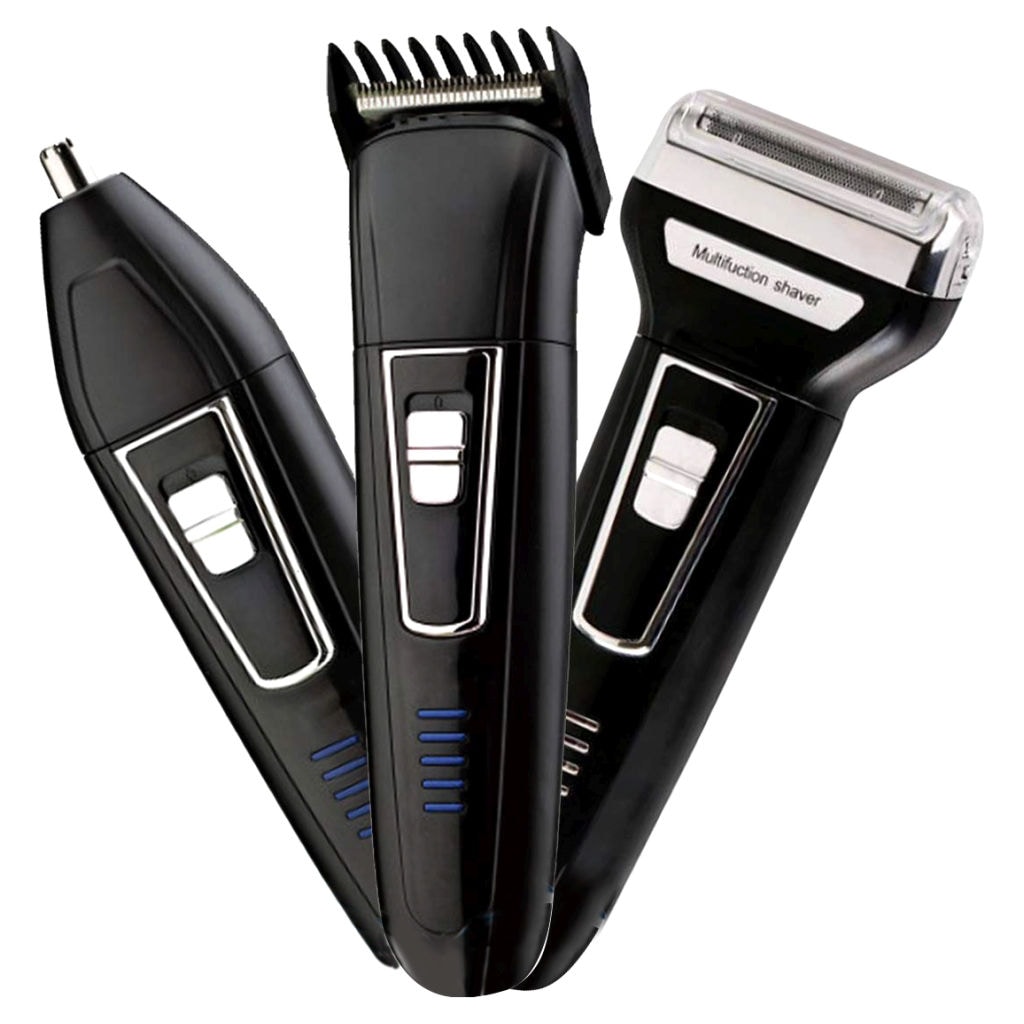 Pick Ur Needs Hair 3 in 1 Trimmer Professional Shaver with Clipper, Black