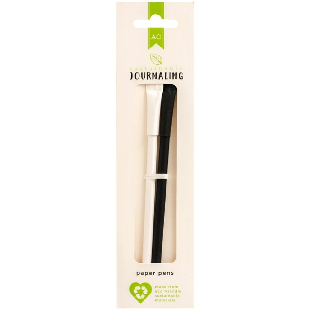 American Crafts Sustainable Journaling Pen, Black & White