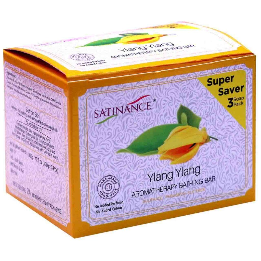 Satinance Ylang Ylang Aromatherapy Bathing Bar, 100 Gm, Pack Of 3