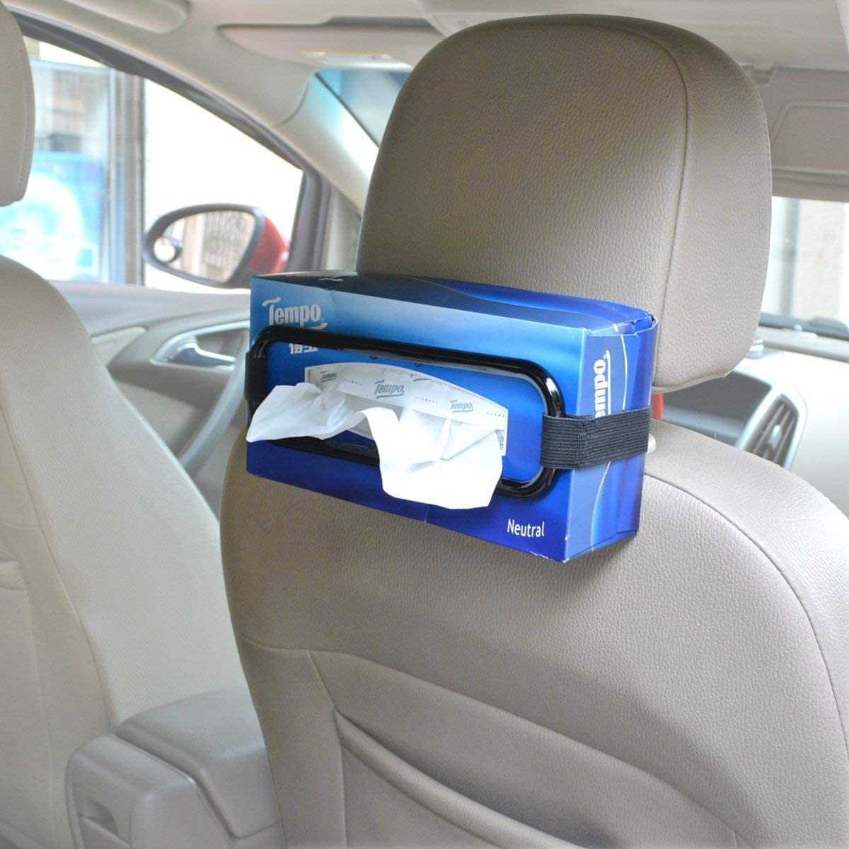 Rag & Sak Car Tissue Paper Box With Hold Clip, Blue
