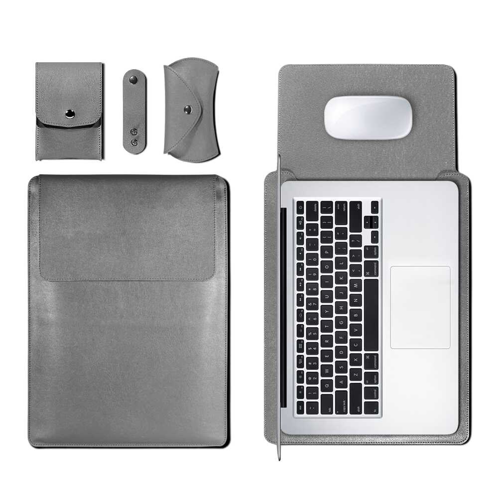 Rag & Sak Laptop Sleeve For Macbook 15 Inch, Gray