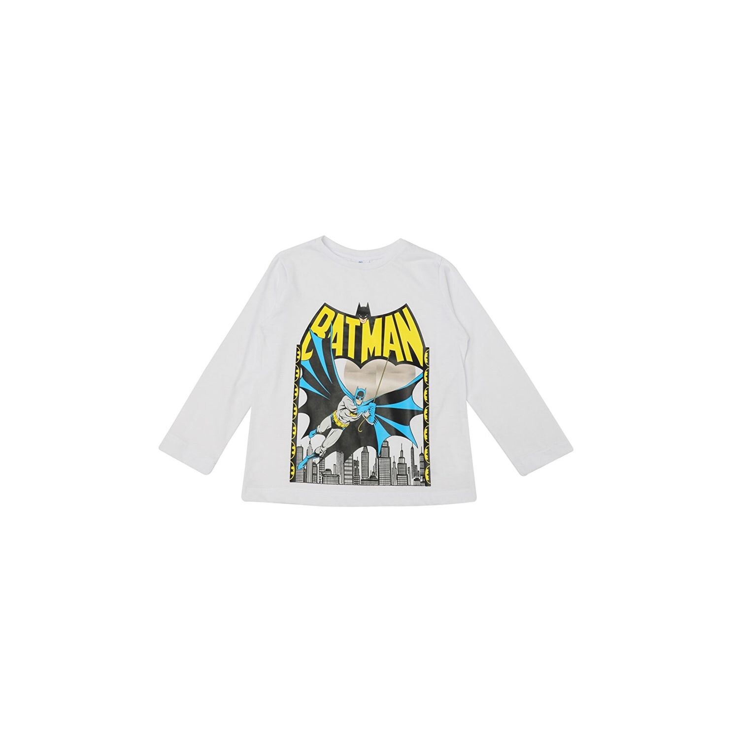 Trendyol White Batman Printed Boy Knitted T-Shirt