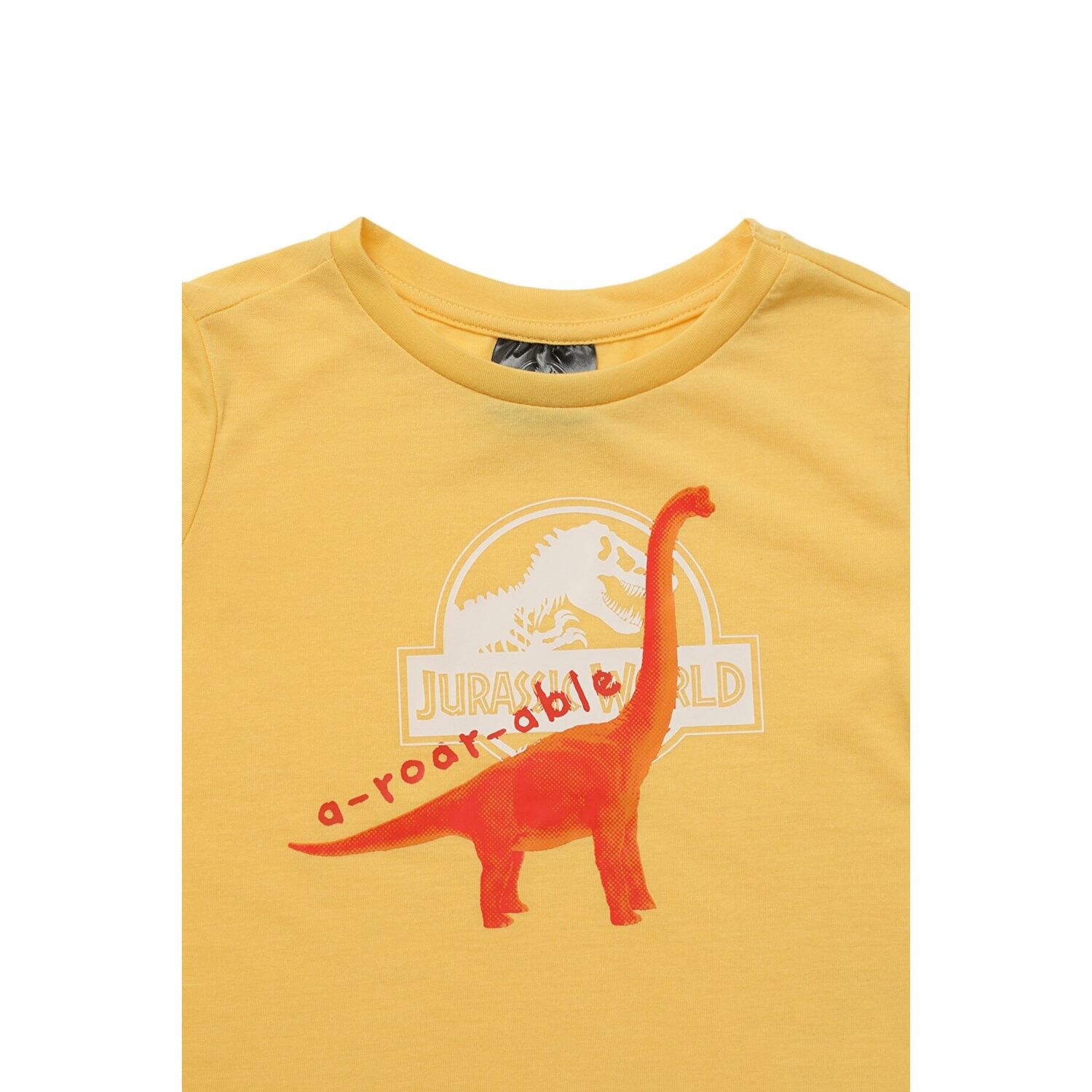 Trendyol Yellow Jurrasic World Printed Boy Knitted T-Shirt