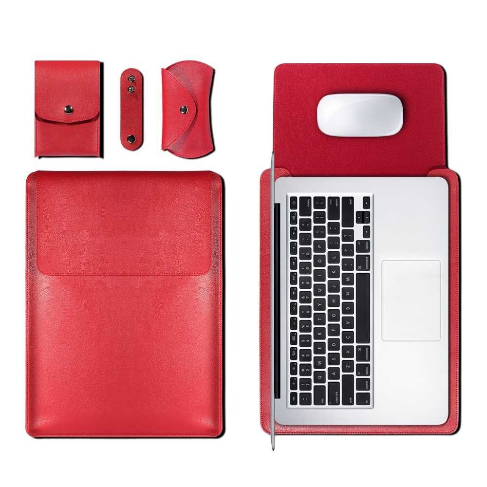 Rag & Sak Laptop Sleeve For Macbook 15 Inch, Red