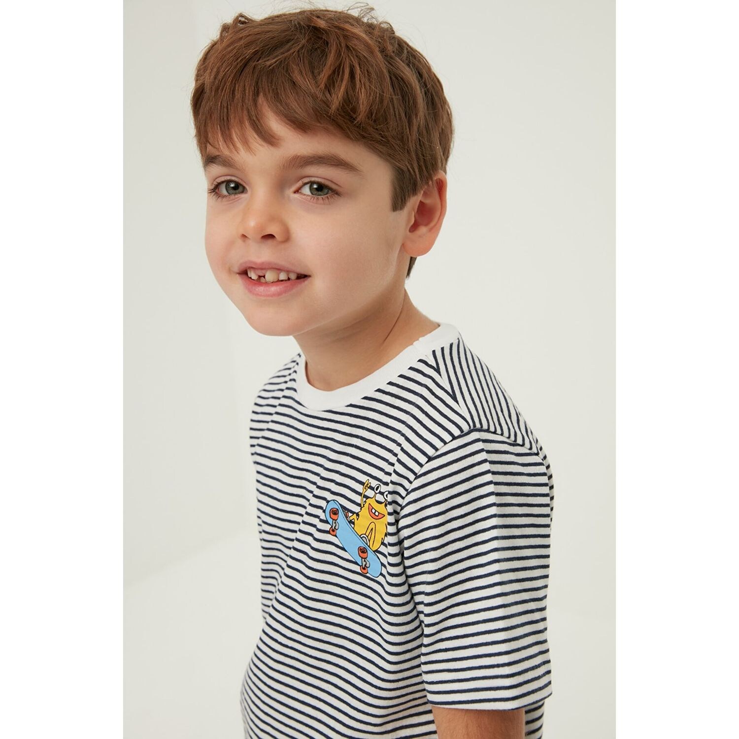 Trendyol Striped Boy Knitted T-Shirt