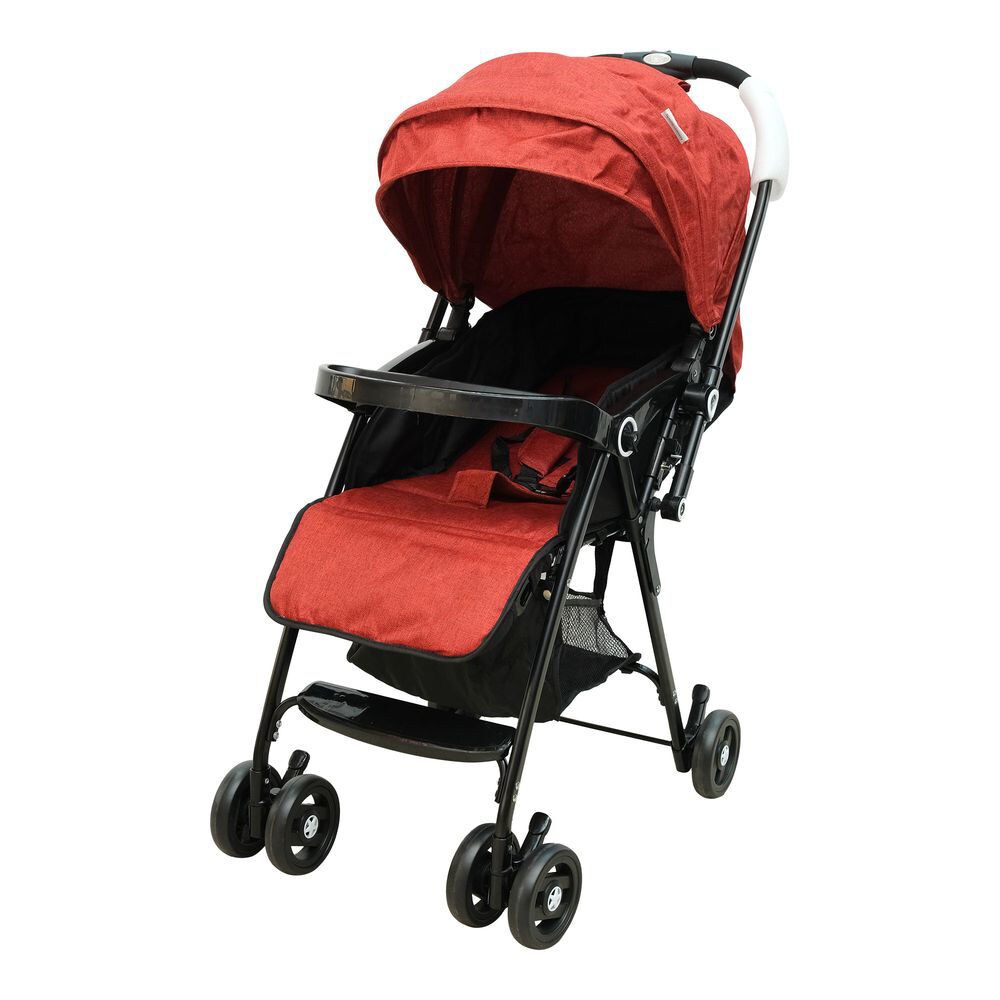 Tammy Double Side Handle Stroller, Black & Red