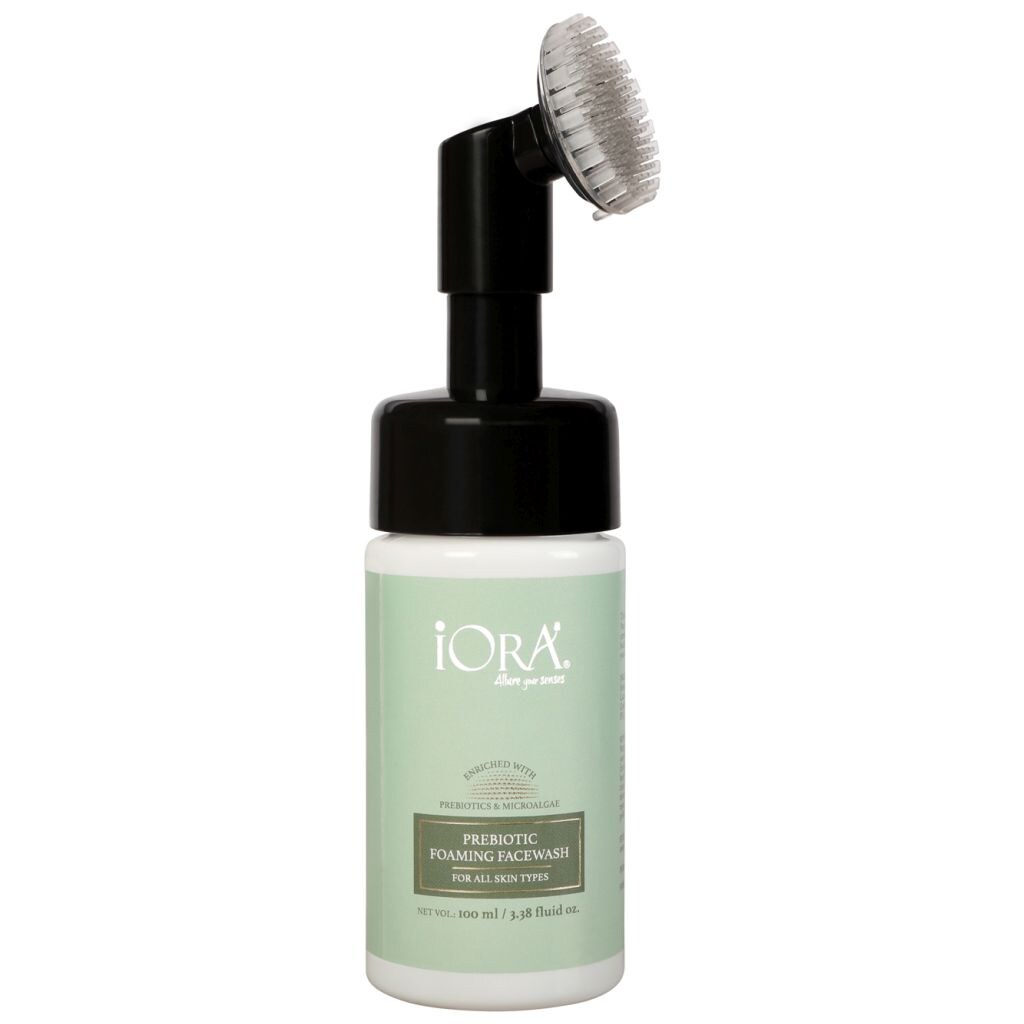 iORA's Prebiotic Foaming Facewash with Silicone Brush, 100ml