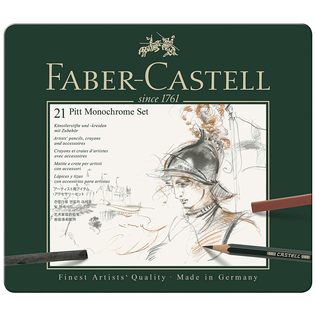 Faber-Castell Pitt Monochrome Set, Box of 21
