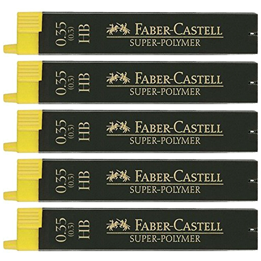 Faber Castell Super Polymer Fine Leads, Pack of 5