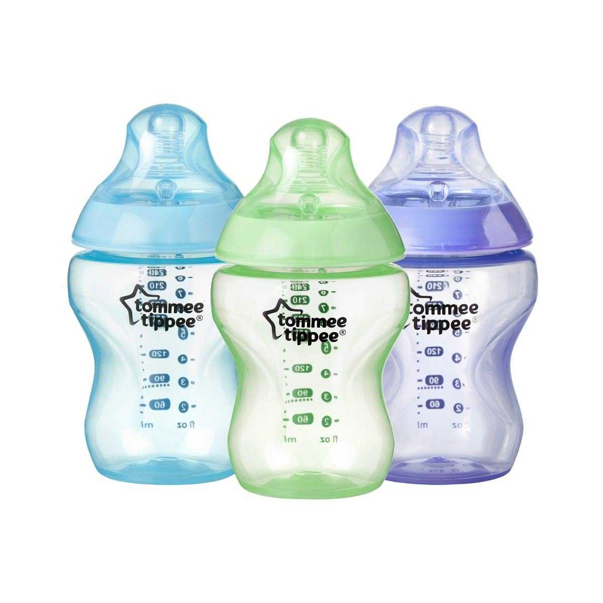 Tommee Tippee Closer to Nature Feeding Bottle, 260ml - Pack of 3