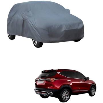 Picture of Kozdiko Car Body Cover with Mirror Pocket for Kia Seltos, KZDO393459, Small, Grey