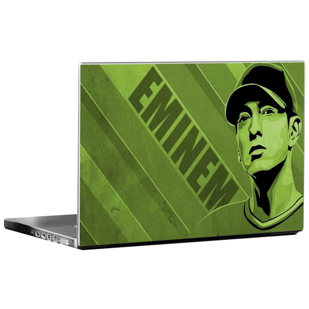 PIXELARTZ Eminem Printed Laptop Sticker, Multicolour