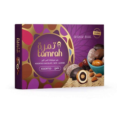 Tamrah Assorted Chocolates in Gift Box, 270 g, Carton of 12 Pcs