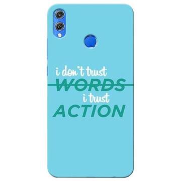 Picture of I Don't Trust Words I Trust Action Printed Mobile Cover, Honor 8X, Sky Blue