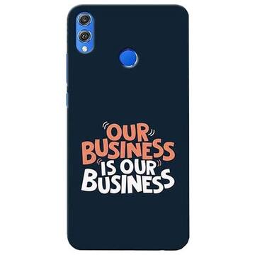 Picture of Our Business is Our Business Printed Mobile Cover, Honor 8X, Dark Blue